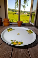 70 No Emaye Sini Sofra, Yemek Sunum Tepsi, Yer Sofrası Çinko ~68 Cm