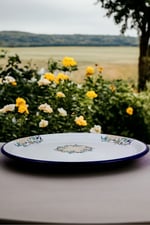 70 No Emaye Sini Sofra, Yemek Sunum Tepsi, Yer Sofrası Çinko ~68 Cm kalınlık:1mm
