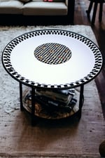70 No Emaye Sini Sofra, Yemek Sunum Tepsi, Yer Sofrası Çinko ~68 Cm