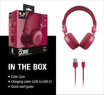 Code Core Kulak Üstü Kablosuz Bluetooth Kulaklık Yaban Kırmızı