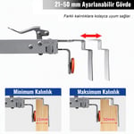 Paslanmaz Çelik Ayarlanabilir Çekmece Önü Montaj Aparatı