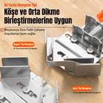 Paslanmaz Çelik Köşe ve Orta Dikme Birleştirme Mengenesi Seti