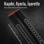Profesyonel Ayarlanabilir T Tipi Ölçü ve İşaretleme Cetveli