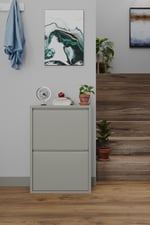 İkili Metal Ayakkabılık | Bej - Ral 7032 | Formood