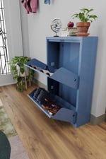 İkili Metal Ayakkabılık | Mavi - Ral 5014 | Formood