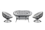 Papasan Metal Balkon Mobilyası | Döner Berjer | 2'li Takım | Formood