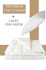 %100 Doğal Tek Kişilik Doğal Yün Yorgan Yün Yastık