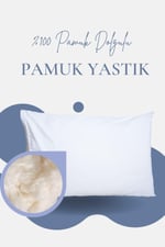 %100 Pamuk Dolgulu Pamuk Yastık