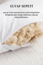 2 Adet %100 Doğal El Dikişi 50x70 Organik Yün Yastık