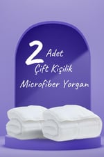 2 Adet Microfiber Çift Kişilik Yorgan Microsoft Yıkanabilir Mevsimlik Microfiber Yorgan 195x215 Cm