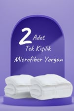 2 Adet Microfiber Tek Kişilik Yorgan Microsoft Yıkanabilir Mevsimlik Microfiber Yorgan 155x215 cm
