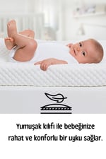 Bebek Yatağı Park Beşik Yatağı Çocuk Yatakları Oyun Parkı Yatağı Fermuarlı Cotton Kılıf 60x110