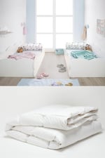 Standart Montessori Beyaz Kapitoneli Yorgan 100x200