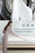 Su Geçirmez Fermuarlı Yatak Kılıfı Yatak Pedi&Şiltesi Kılıfı (Lütfen Yatak Yüksekliğini Belirtiniz)