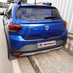 Dacia Sandero Stepway Mat Siyah Arka Tampon Eşiği 2021 Yılı ve Sonrasına Uyumludur
