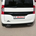 Peugeot Bipper Çift Egzoz Arka Karlık 2008 Yılı ve Sonrasına Uyumludur