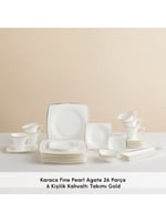 Karaca Fine Pearl Agate 26 Parça 6 Kişilik Kahvaltı Takımı Gold