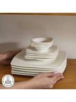 Karaca Fine Pearl Melita 26 Parça 6 Kişilik Kare Kahvaltı/Servis Takımı