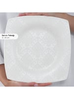 Karaca Fine Pearl Melita 26 Parça 6 Kişilik Kare Kahvaltı/Servis Takımı