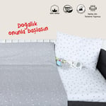 Huggy %100 Pamuk 130X80 Park Yatak Beşik Bebek Nevresim Takımı