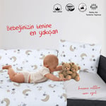 Huggy %100 Pamuk 130X80 Park Yatak Beşik Bebek Nevresim Takımı