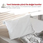 Huggy %100 Yeni Zelanda Kuzu Yünü 30x40 Bebek Yastığı – Doğal ve Nefes Alabilir