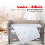 Huggy %100 Yeni Zelenda Kuzu Yünü %100 Pamuk Kumaş 70x110 Bebek Yatak Pedi