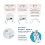 Huggy 4 in 1 Cozy Terazi Özellikli Bluetooth Müzikli Kumandalı Portatif Otomatik Sallanabilir Beşik