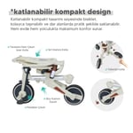 Huggy 6in1 FunTrike Siyah 3 Tekerlekli Bebek Bisikleti |Ebeveyn Kontrollü, Katlanabilir ve Denge Modlu
