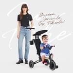 Huggy 6in1 FunTrike Siyah 3 Tekerlekli Bebek Bisikleti |Ebeveyn Kontrollü, Katlanabilir ve Denge Modlu