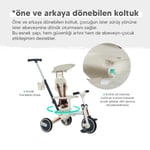 Huggy 6in1 FunTrike Siyah 3 Tekerlekli Bebek Bisikleti |Ebeveyn Kontrollü, Katlanabilir ve Denge Modlu