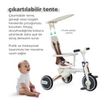 Huggy 6in1 FunTrike Siyah 3 Tekerlekli Bebek Bisikleti |Ebeveyn Kontrollü, Katlanabilir ve Denge Modlu