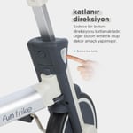 Huggy 6in1 FunTrike Siyah 3 Tekerlekli Bebek Bisikleti |Ebeveyn Kontrollü, Katlanabilir ve Denge Modlu