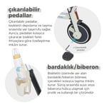 Huggy 6in1 FunTrike Siyah 3 Tekerlekli Bebek Bisikleti |Ebeveyn Kontrollü, Katlanabilir ve Denge Modlu