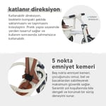 Huggy 6in1 FunTrike Siyah 3 Tekerlekli Bebek Bisikleti |Ebeveyn Kontrollü, Katlanabilir ve Denge Modlu
