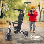 Huggy 6in1 FunTrike Siyah 3 Tekerlekli Bebek Bisikleti |Ebeveyn Kontrollü, Katlanabilir ve Denge Modlu