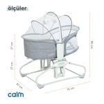 Huggy Calm All in One Çift Yönlü Bluetooth Müzikli Ana Kucağına Dönüşebilen Otomatik Sallanabilir Mini Beşik