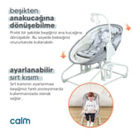Huggy Calm All in One Çift Yönlü Bluetooth Müzikli Ana Kucağına Dönüşebilen Otomatik Sallanabilir Mini Beşik