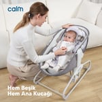 Huggy Calm All in One Çift Yönlü Bluetooth Müzikli Ana Kucağına Dönüşebilen Otomatik Sallanabilir Mini Beşik