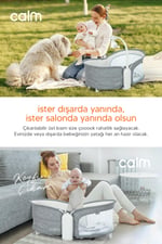 Huggy Calm All in One Çift Yönlü Bluetooth Müzikli Ana Kucağına Dönüşebilen Otomatik Sallanabilir Mini Beşik