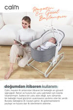 Huggy Calm All in One Çift Yönlü Bluetooth Müzikli Ana Kucağına Dönüşebilen Otomatik Sallanabilir Mini Beşik