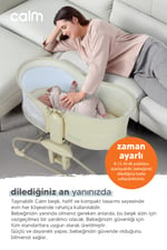 Huggy Calm All in One Çift Yönlü Bluetooth Müzikli Ana Kucağına Dönüşebilen Otomatik Sallanabilir Mini Beşik