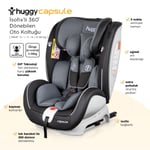 Huggy Capsule Rotate360° Dönebilen 0-36 İsofix Oto Koltuğu