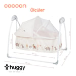 Huggy Cocoon Otomatik Sallanabilir Kumandalı Portatif Elektrikli Beşik
