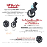 Huggy Easy Go Kabin Boy Otomatik Katlanır Bebek Arabası