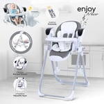 Huggy Enjoy Otomatik Sallanabilir Kumandalı Katlanabilir Elektrikli Mama Sandalyesi-Salıncak
