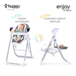 Huggy Enjoy Otomatik Sallanabilir Kumandalı Katlanabilir Elektrikli Mama Sandalyesi-Salıncak