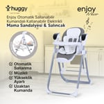 Huggy Enjoy Otomatik Sallanabilir Kumandalı Katlanabilir Elektrikli Mama Sandalyesi-Salıncak