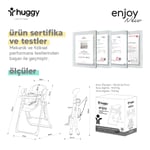 Huggy Enjoy Otomatik Sallanabilir Kumandalı Katlanabilir Elektrikli Mama Sandalyesi-Salıncak