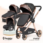 Huggy Mate 4 in 1 Chrome Luxury Krom Extra parlak Travel Bebek Arabası